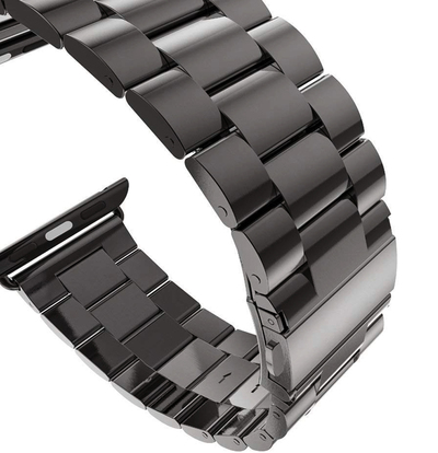 Microsonic Apple Watch SE 44mm Metal Stainless Steel Kordon Siyah