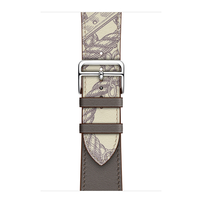 Microsonic Apple Watch SE 44mm Swift Leather Simple Tour Strap Kahverengi