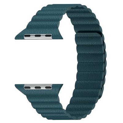 Microsonic Apple Watch SE 44mm Twist Leather Loop Kordon Yeşil