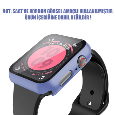 Microsonic Apple Watch Series 1 38mm Matte Premium Slim WatchBand Kılıf Lila