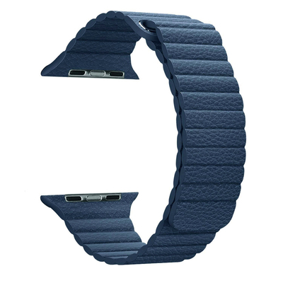 Microsonic Apple Watch Series 1 38mm Twist Leather Loop Kordon Lacivert