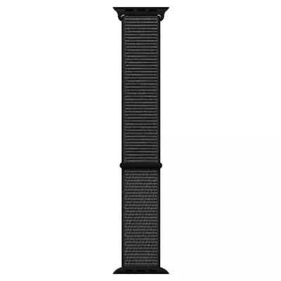 Microsonic Apple Watch Series 1 42mm Hasırlı Kordon Woven Sport Loop Black
