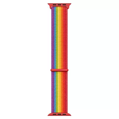 Microsonic Apple Watch Series 1 42mm Hasırlı Kordon Woven Sport Loop Pride Edition