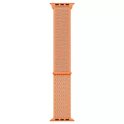 Microsonic Apple Watch Series 1 42mm Hasırlı Kordon Woven Sport Loop Spicy Orange