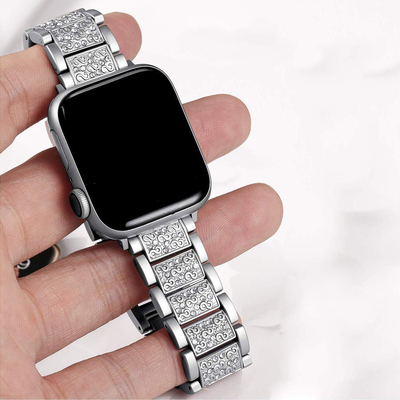Microsonic Apple Watch Series 1 42mm Metal Dressy Jewelry Kordon Gümüş