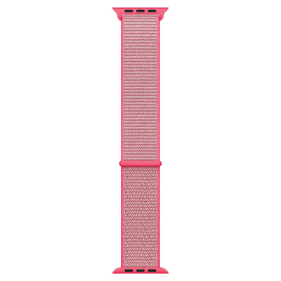 Microsonic Apple Watch Series 2 42mm Nylon Loop Kordon Hot Pink