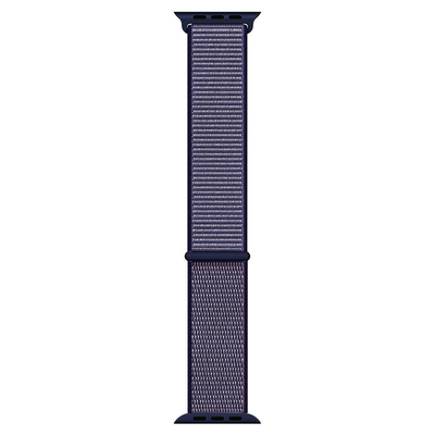 Microsonic Apple Watch Series 2 42mm Nylon Loop Kordon Midnight Blue