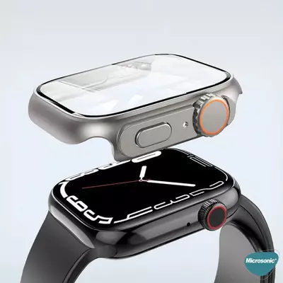 Microsonic Apple Watch Series 3 38mm Kılıf Apple Watch Ultra Dönüştürücü Ekran Koruyucu Kasa Yıldız Işığı
