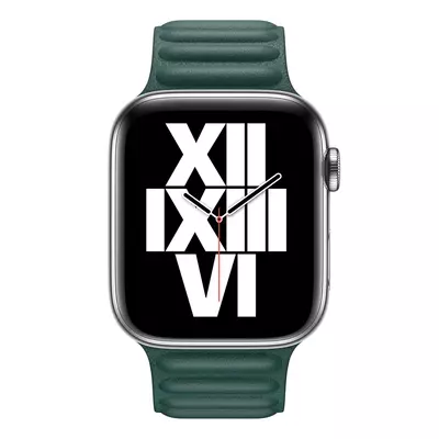 Microsonic Apple Watch Series 3 38mm Kordon Leather Link Band Koyu Yeşil