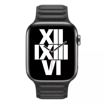 Microsonic Apple Watch Series 3 38mm Kordon Leather Link Band Siyah