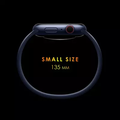 Microsonic Apple Watch Series 3 38mm Kordon, (Small Size, 135mm) New Solo Loop Siyah