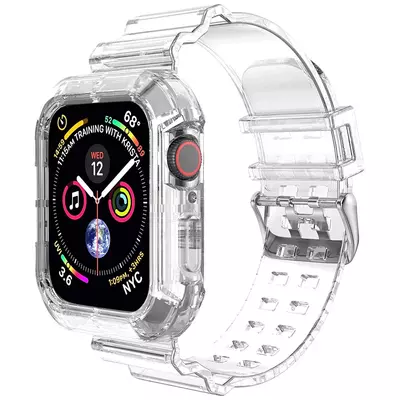 Microsonic Apple Watch Series 3 38mm Kordon Transparent Clear Band Şeffaf