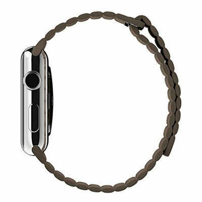 Microsonic Apple Watch Series 3 42mm Twist Leather Loop Kordon Kahverengi