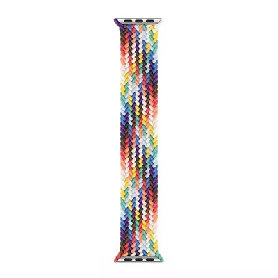 Microsonic Apple Watch Series 4 44mm Kordon, (Large Size, 160mm) Braided Solo Loop Band Pride Edition