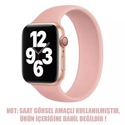 Microsonic Apple Watch Series 4 44mm Kordon, (Large Size, 170mm) New Solo Loop Rose Gold