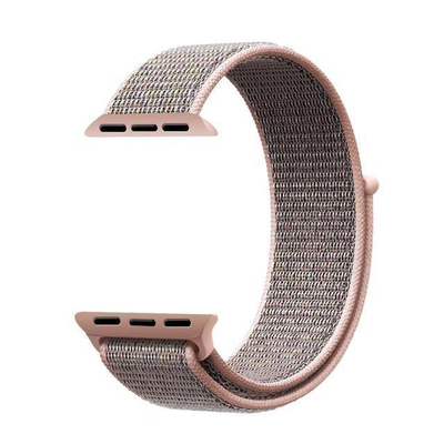 Microsonic Apple Watch Series 4 44mm Nylon Loop Kordon Pink Sand