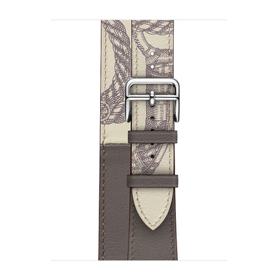 Microsonic Apple Watch Series 4 44mm Swift Leather Double Tour Strap Kahverengi