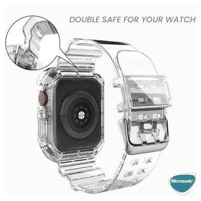 Microsonic Apple Watch Series 5 40mm Kordon Transparent Clear Band Şeffaf