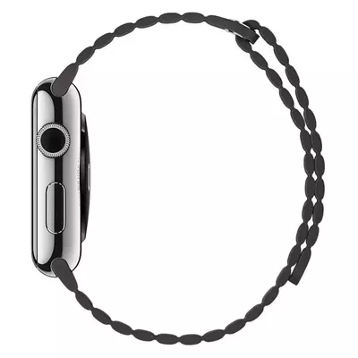 Microsonic Apple Watch Series 5 44mm Twist Leather Loop Kordon Kahverengi