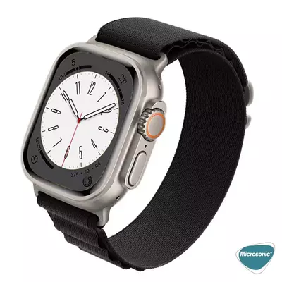 Microsonic Apple Watch Series 6 40mm Kordon Alpine Loop Siyah