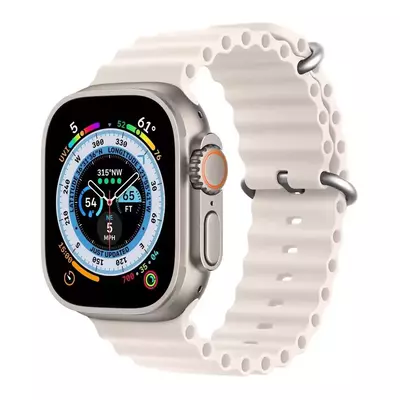 Microsonic Apple Watch Series 6 40mm Kordon Ocean Band Bej