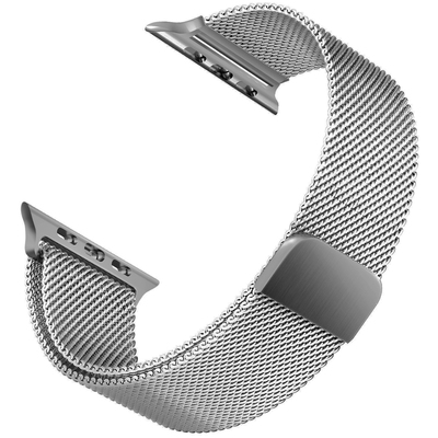 Microsonic Apple Watch Series 6 40mm Milanese Loop Kordon Gümüş