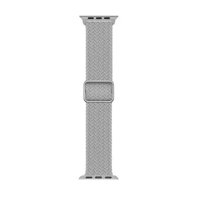 Microsonic Apple Watch Series 6 44mm Kordon Braided Loop Band Gri