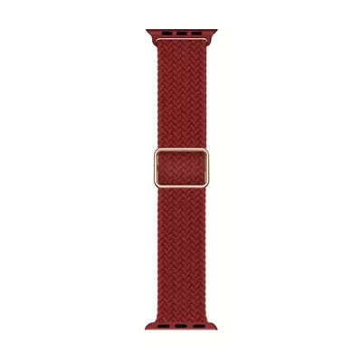 Microsonic Apple Watch Series 6 44mm Kordon Braided Loop Band Kırmızı
