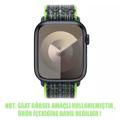 Microsonic Apple Watch Series 6 44mm Kordon Terra Sport Loop Yeşil