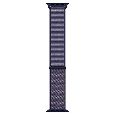 Microsonic Apple Watch Series 7 41mm Hasırlı Kordon Woven Sport Loop Lacivert