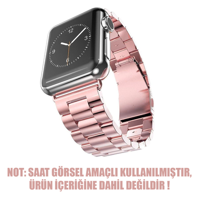 Microsonic Apple Watch Series 7 41mm Metal Stainless Steel Kordon Rose Gold