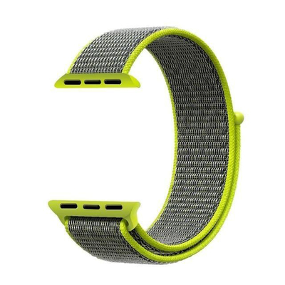 Microsonic Apple Watch Series 7 45mm Hasırlı Kordon Woven Sport Loop Koyu Yeşil