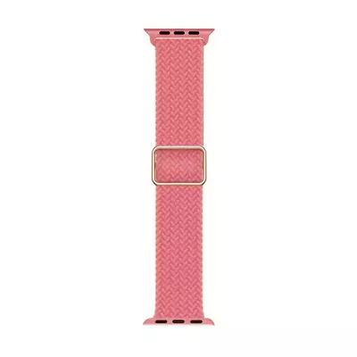 Microsonic Apple Watch Series 7 45mm Kordon Braided Loop Band Pembe