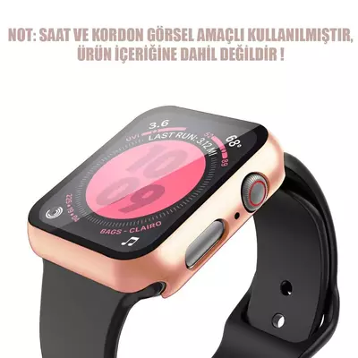 Microsonic Apple Watch Series 8 41mm Kılıf Matte Premium Slim WatchBand Rose Gold