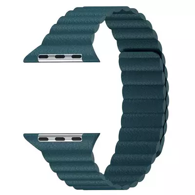 Microsonic Apple Watch Series 8 41mm Twist Leather Loop Kordon Yeşil