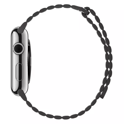 Microsonic Apple Watch Series 8 45mm Twist Leather Loop Kordon Beyaz