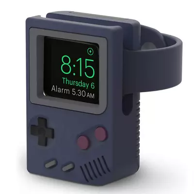 Microsonic Apple Watch Ultra 2 Masaüstü Şarj Standı Gameboy Lacivert