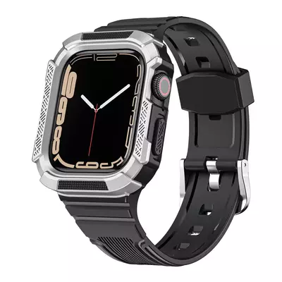 Microsonic Apple Watch Ultra Kordon Dual Apex Resist Siyah Gümüş