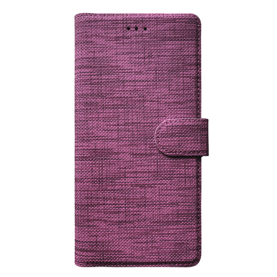 Microsonic Appple iPhone 13 Pro Max Kılıf Fabric Book Wallet Mor