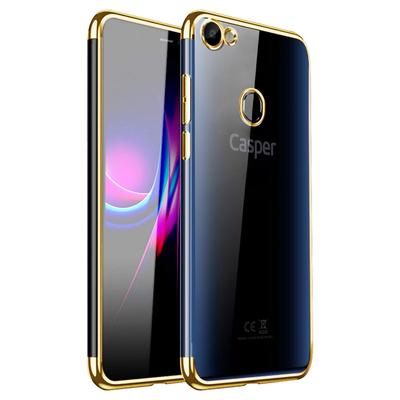 Microsonic Casper Via G3 Kılıf Skyfall Transparent Clear Gold