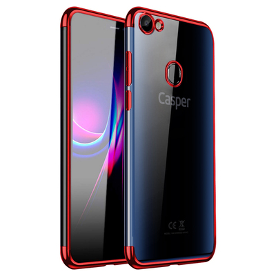 Microsonic Casper Via G3 Kılıf Skyfall Transparent Clear Kırmızı