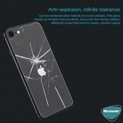 Microsonic Full Body Temperli Cam Ekran Koruyucu iPhone SE 2020 Ön + Arka