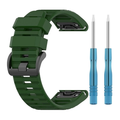 Microsonic Garmin Enduro / Enduro 2 Kordon Quick Fit Strap Band Koyu Yeşil
