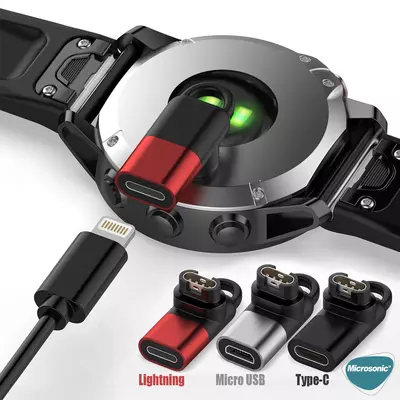 Microsonic Garmin Enduro / Enduro 2 Taşınabilir Şarj Dönüştürücü Adaptörü Lightning