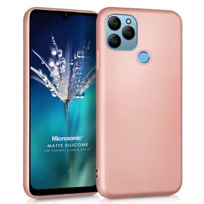 Microsonic General Mobile GM 21 Kılıf Matte Silicone Rose Gold