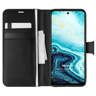 Microsonic General Mobile GM 21 Plus Kılıf Delux Leather Wallet Siyah