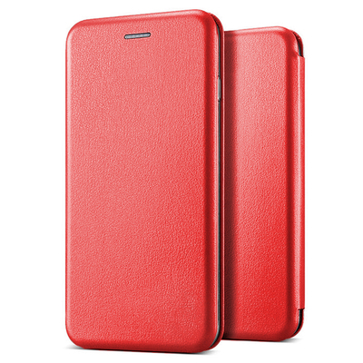 Microsonic General Mobile GM8 Klııf Slim Leather Design Flip Cover Kırmızı