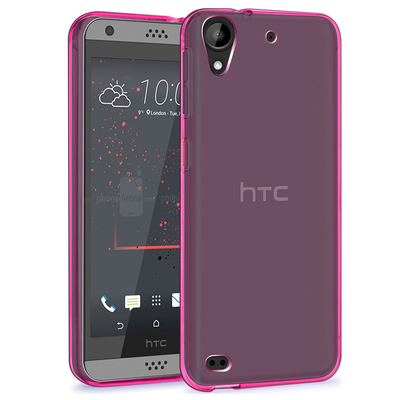 Microsonic HTC Desire 530 Kılıf Transparent Soft Pembe