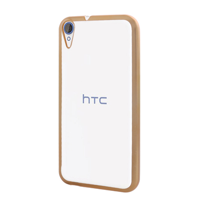 Microsonic HTC Desire 626 Kılıf Skyfall Transparent Clear Gold