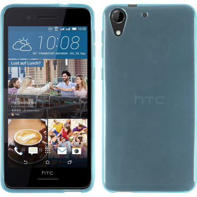 Microsonic HTC Desire 728G Kılıf Transparent Soft Mavi